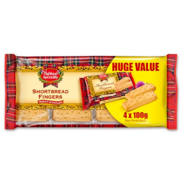Highland Speciality Shortbread Fingers 4 Pack