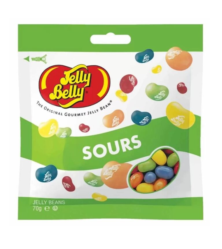 Jelly Belly Sours Mix Jelly Beans Bag 70g x 12 | Sweets Shop UK